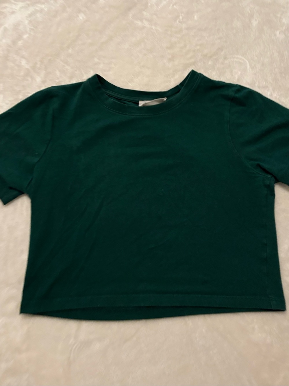Zenana Outfitters Forest Green Crewneck Crop Top